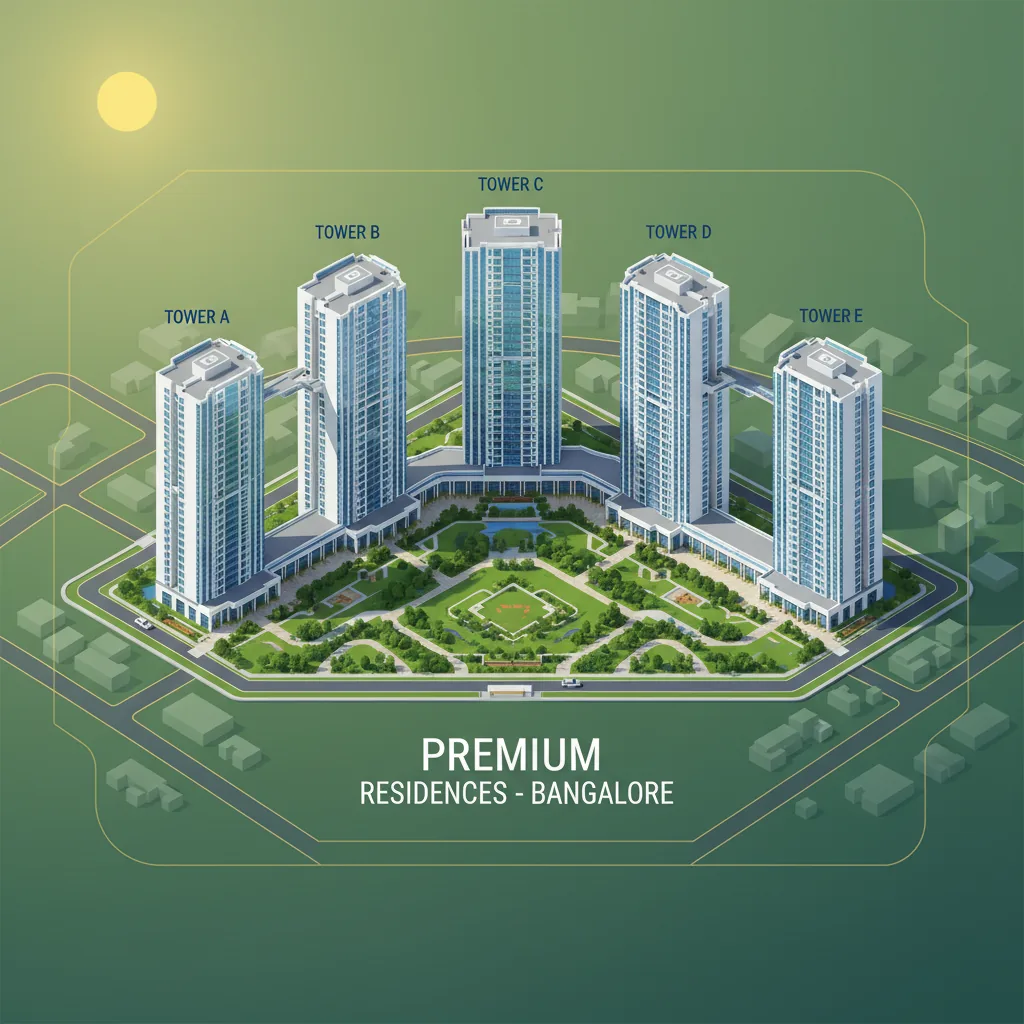 5 Best Brigade Group Apartments in Bangalore - Modern luxury residential apartment complex aerial view
