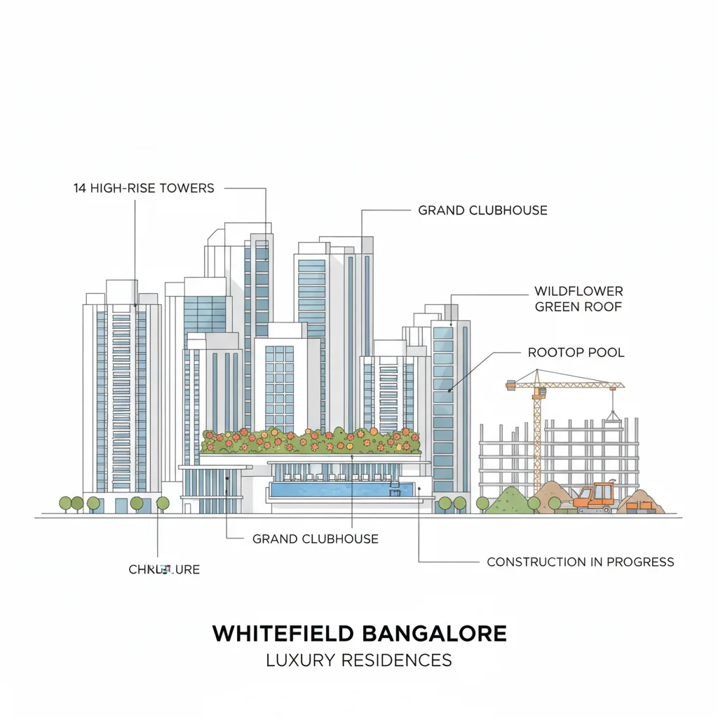 Brigade Granada Payment Plan - Modern luxury residential apartment complex with 14 high-rise towers in Whitefield Bangalore
