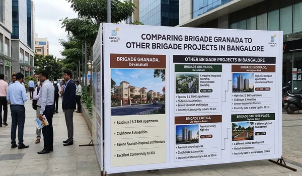Comparing Brigade Granada to other Brigade projects in Bangalore highlighting location advantages, amenities, and residential features