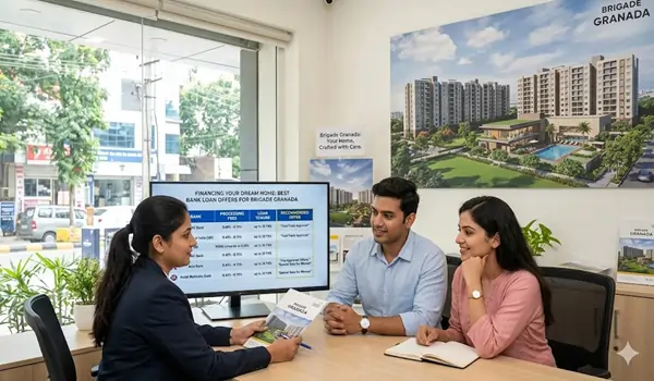 Home loan interest rates 2026 for Brigade Granada starting from 8.15 percent for SBI HDFC and ICICI bank pre-approved housing loans Bangalore